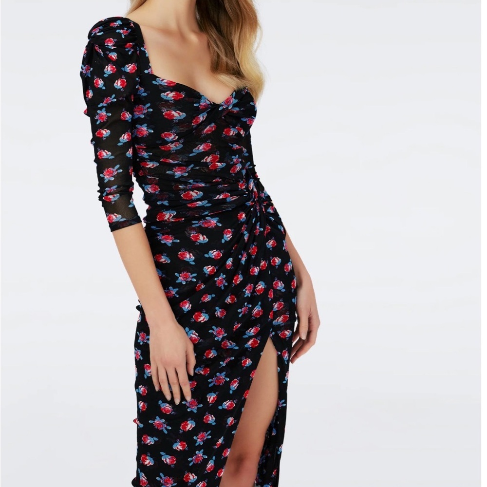 Diane Von Furstenberg “Bettina Mesh Dress in Fortune Rose” 🌹